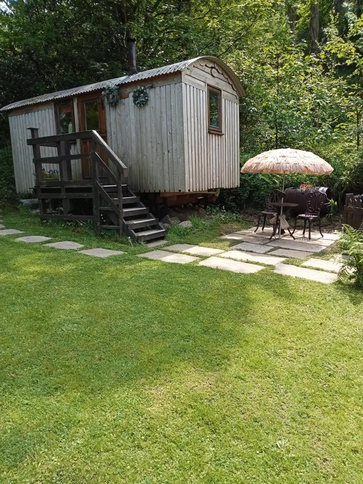 'Morris' The Shepherd'S Hut And Woodland Hot Tub Experience カーマーゼン エクステリア 写真